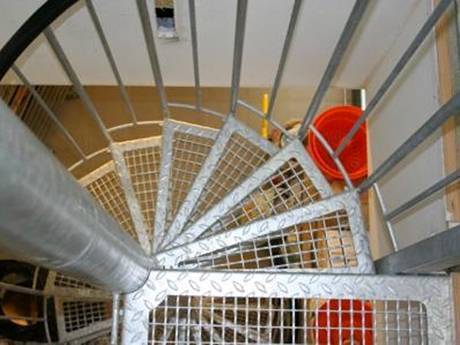 Spiral stairs steel grating is used in the civil building.