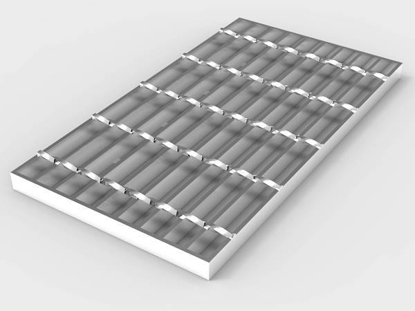 A piece of smooth surface stainless steel grating.