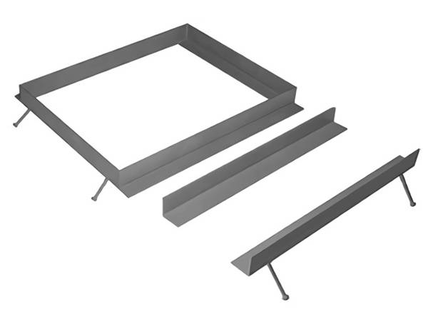 The picture shows the angle steel frame and bolts for steel grating fixing