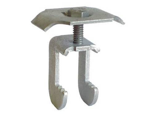 A G-clip for steel grating fixing is displayed.