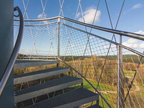 This is steel grating stairs to the observation tower.